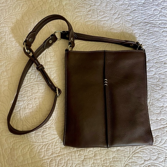 Ellington Bags Sundance Catalog Three Stitch Dark Brown Leather